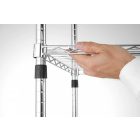 Krómozott állvány 5 polccal, 183x91x45,5 cm