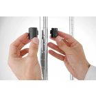 Krómozott állvány 5 polccal, 183x91x45,5 cm