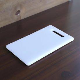 Vágólap fülkivágással, 25×15×1 cm, fehér