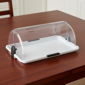 Tálca roll-top fedővel, 46,5×31×19 cm, polipropilén