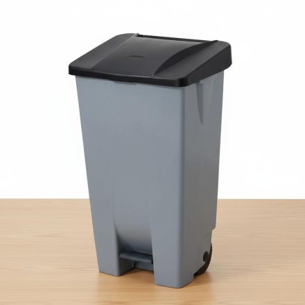 Pedálos szemetes 120 liter, fekete tetővel