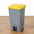 Pedálos szemetes 120 liter, sárga tetővel