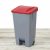 Pedálos szemetes 120 liter, piros tetővel 