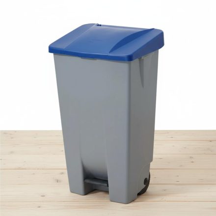 Pedálos szemetes 120 liter, kék tetővel