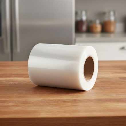 Fóliatekercs, He-330005 tálcazáró géphez, lehúzható, PET/PE 12/40, 18,5 cm × 250 m