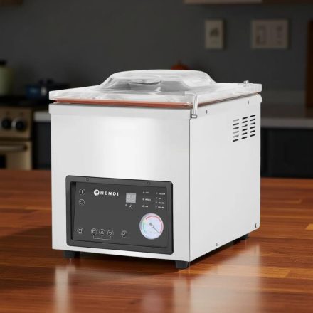 Vákuumfóliázó gép, vákuumkamrás, forr.széllesség: 350 mm, HENDI