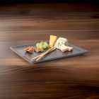 Carbon lapostányér, 33×27 cm, kemény porcelán, Holst