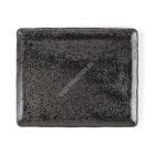 Carbon lapostányér, 33×27 cm, kemény porcelán, Holst