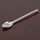 Szervírozókanál, perforált rozsdamentes, teljes hossza 36 cm