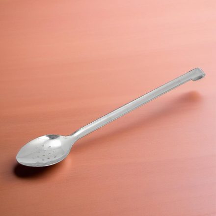 Szervírozókanál, perforált rozsdamentes, teljes hossza 36 cm