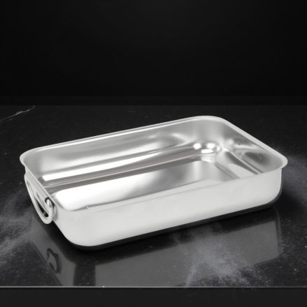 Star tepsi lehajtható füllel, rozsdamentes, 26×19 cm