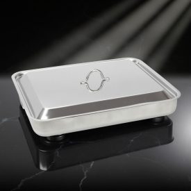 Tepsi+fedő 42x32x5 cm, rozdamentes, EATITALY