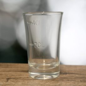 Pálinkáspohár, 20-40 ml, jeles, üveg