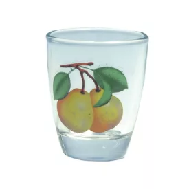 Pálinkáspohár, 30 ml, körte dekoráció, üveg