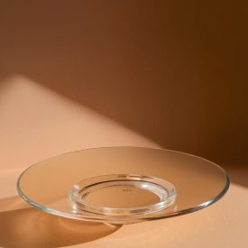 Voluto teáscsésze alj, 14 cm, temperált üveg