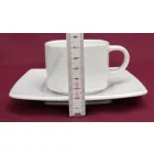 Victoria teáscsésze+alj 190 ml szögletes, porcelán