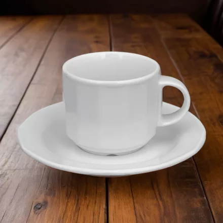 Mercury teáscsésze+alj 14 cm 200 ml, porcelán