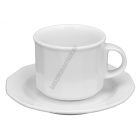 Mercury cappuccino csésze+alj 14 cm 150 ml, porcelán
