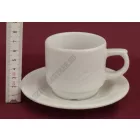Arcadia kávéscsésze+alj, 80 ml, porcelán