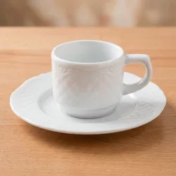 Afrodyta kávéscsésze+alj 100 ml porcelán