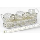 3 részes fűszertartó-készlet tartóban