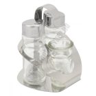 Asztali patika 3 részes, fogvájótartóval, rozsdamentes