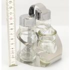 Asztali patika 3 részes, fogvájótartóval, rozsdamentes