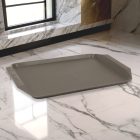 Gasztro tálca, 43×30 cm, műanyag, barna