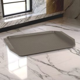 Gasztro tálca, 43×30 cm, műanyag, barna