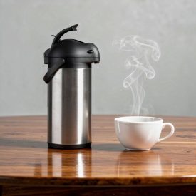 Pumpás termosz, 2,5 l, rozsdamentes