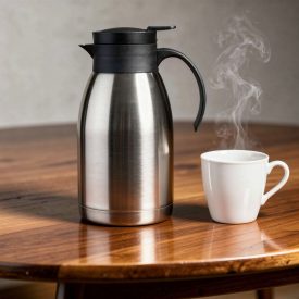 Termosz, 2 liter, duplafalú, rozsdamentes