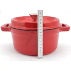 Öntöttvas lábas zománc bevonattal, 2 liter, 20×10 cm