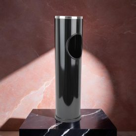 Álló hamuzó hulladéktárolóval 56,5 cm, fekete