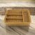 Evőeszköztartó 40×30×6,5 cm, 4 részes rattan, s.barna PP