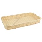 Pékáru kosár, szögletes 50×25×6 cm, bézs polipropilén