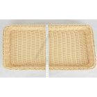 Pékáru kosár, szögletes 50×25×6 cm, bézs polipropilén