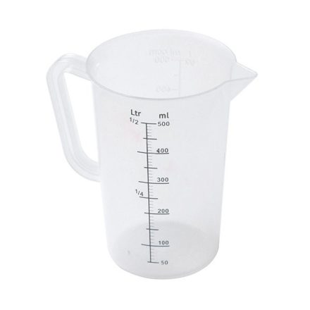 Mérőkancsó, 500 ml, 13x9 cm, polipropilén