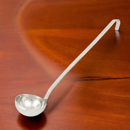 Merőkanál, 120 ml, űrmértékjelölt, nyélhossz: 34 cm, átmérő: 8 cm