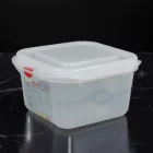 GN edény, 1/6 100 mm, 1,7 l, légmentesen záró fedővel, polipropilén 