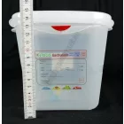 GN edény, 1/4 150 mm, 4,3 l, légmentesen záró fedővel, polipropilén 