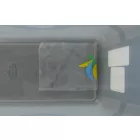 GN edény, 1/4 150 mm, 4,3 l, légmentesen záró fedővel, polipropilén 