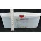 GN edény, 1/2 100 mm, 6,5 l, légmentesen záró fedővel, polipropilén