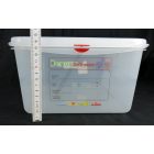 GN edény, 1/2 150 mm, 10 l, légmentesen záró fedővel, polipropilén