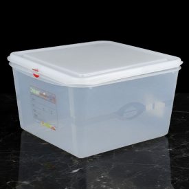   GN edény, 2/3 200 mm, 19 l, légmentesen záró fedővel, polipropilén