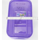 GN edény, 1/4 150 mm, 4,3 l, légmentesen záró fedővel, lila anti-allergén, polipropilén