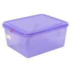 GN edény, 1/2 150 mm, 10 l, légmentesen záró fedővel, lila, anti-allergén, polipropilén