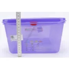 GN edény, 1/2 150 mm, 10 l, légmentesen záró fedővel, lila, anti-allergén, polipropilén