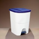 Pedálos szemetes, 40 l, ECO, polipropilén, kék tető