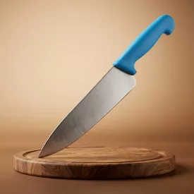 Szakácskés, 25 cm penge, kék nyéllel