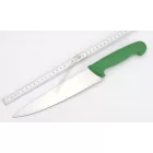 Szakácskés, 21 cm penge, zöld nyéllel